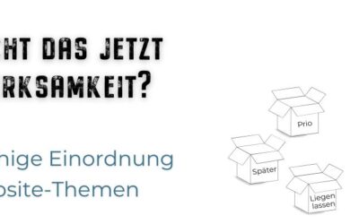 Titelbild zum Blogbeitrag Website-Probleme priorisieren